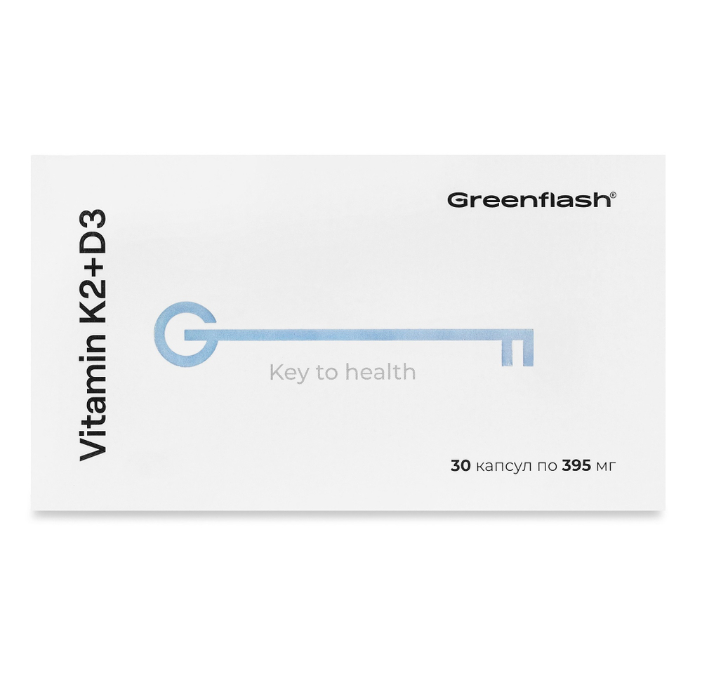 Greenflash Vitamin Витамин K2+D3 в активной форме, 30капсул