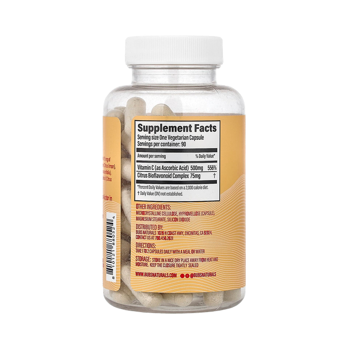 Витамин C, Bubs Boost, BUBS Naturals, 90 вегетарианских капсул 2