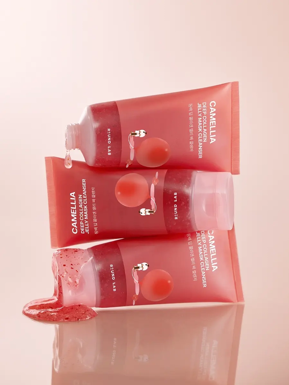 Round Lab Очищающий гель-маска с экстрактом камелии и коллагеном Deep Collagen Jelly Mask Cleanser 150 мл