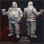 Толстый торговец Человек Плут Вор Бандит миниатюра для dnd, днд, pathfinder, фентези, Настольная игра, НРИ, Варгейм, РПГ