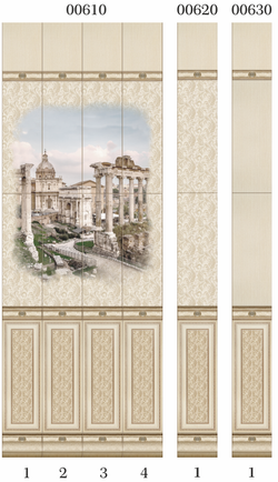 Панель ПВХ фотопечать 3D Panda Рим 2700х250 мм