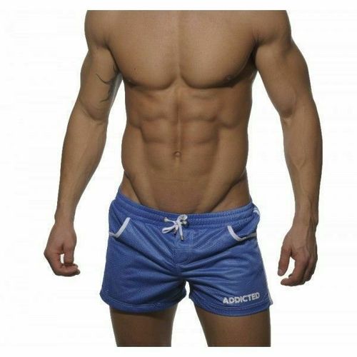 Мужские шорты голубые в сетку Addicted Sport Shorts Blue