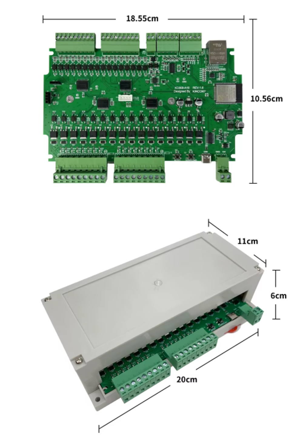 Программируемая релейная плата KinCony ESP32 wifi LAN100 KC868-A16 PLC