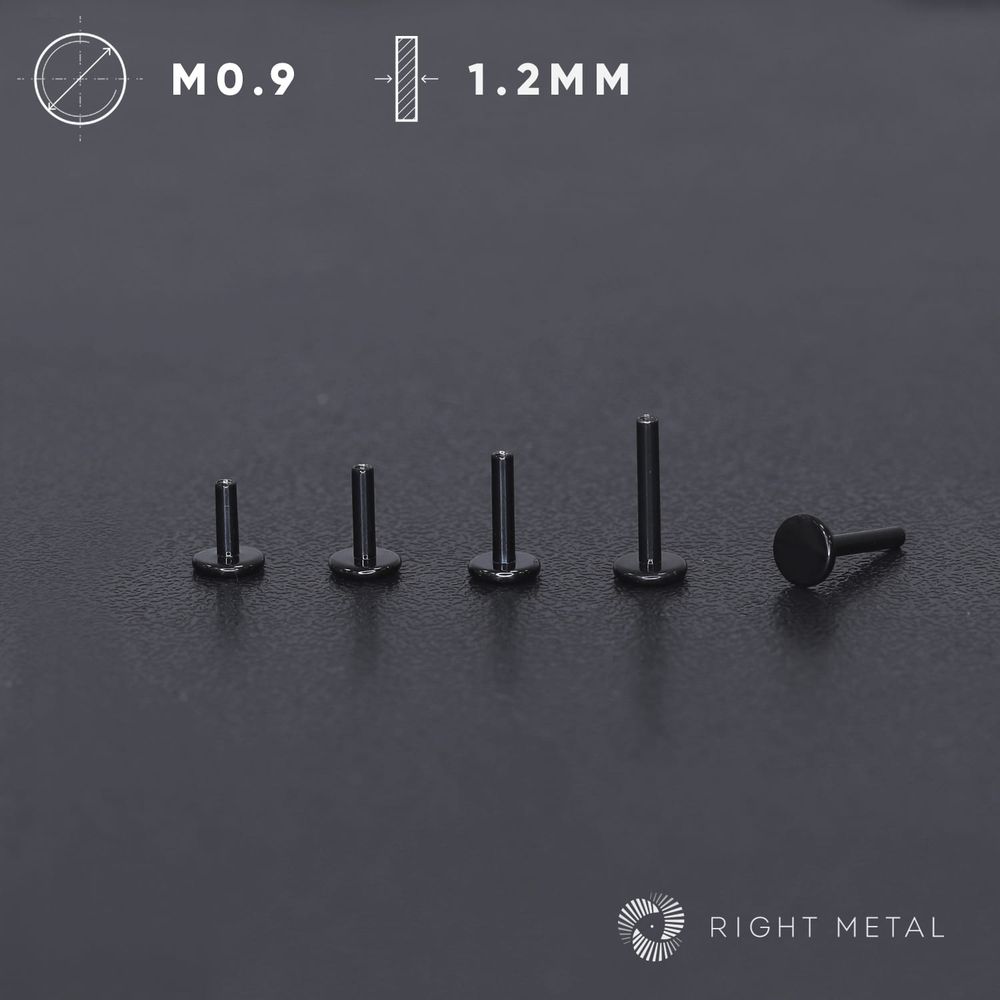 Лабрет Classic PVD Black 1.2мм