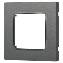 Рамка для розеток и выключателей ЭРА Серия 12 12-5201-12 на 1 пост, Классик, графит