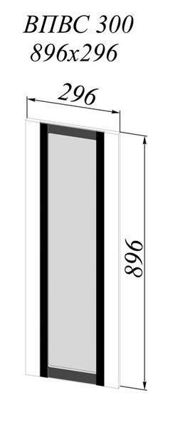 Фасад Черный ВПВС 300, ДСВ Мебель