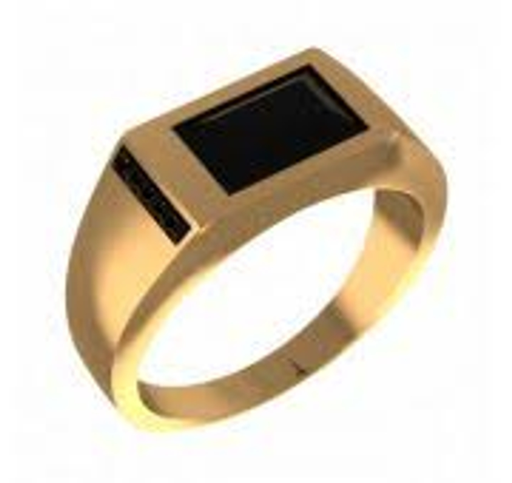Кольцо из золота с ониксом