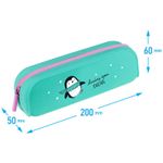 Пенал мягкий 200х60х50 Berlingo Penguin dream, силиконовый