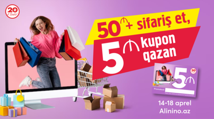 50 AZN+ sifariş et, 5 AZN qazan!