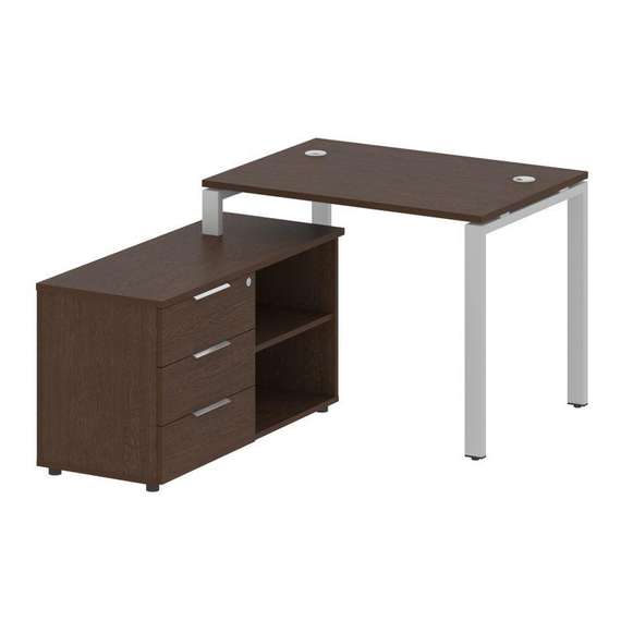 Метал Систем Рабочая станция с тумбой на П-образном м/к БП.РС-СТС-2.1 (L)