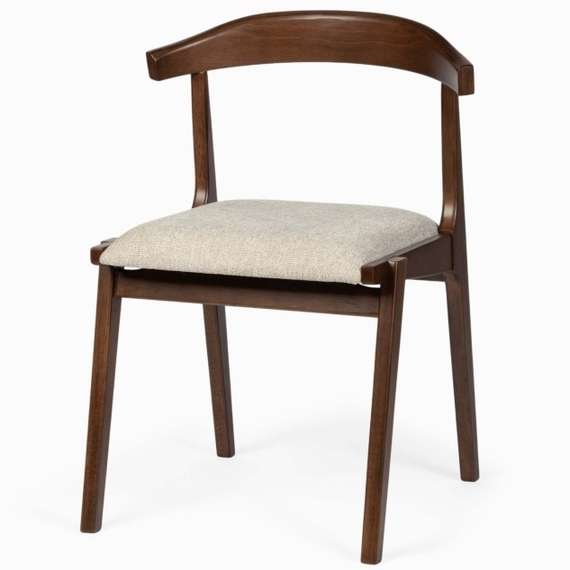 Стул Rufus, малазийский дуб с бежевой обивкой