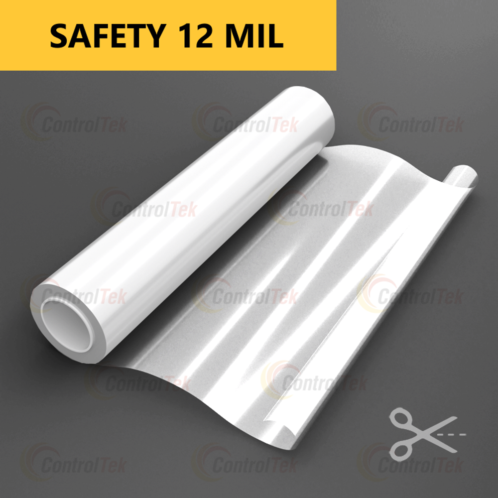 Пленка защитная бронировочная SAFETY 12 MIL ControlTek, на отрез (ширина рулона 1,524 м.)