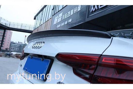 Спойлер глянцево - черный V.2 для Audi A4 B9 2015+ Sedan