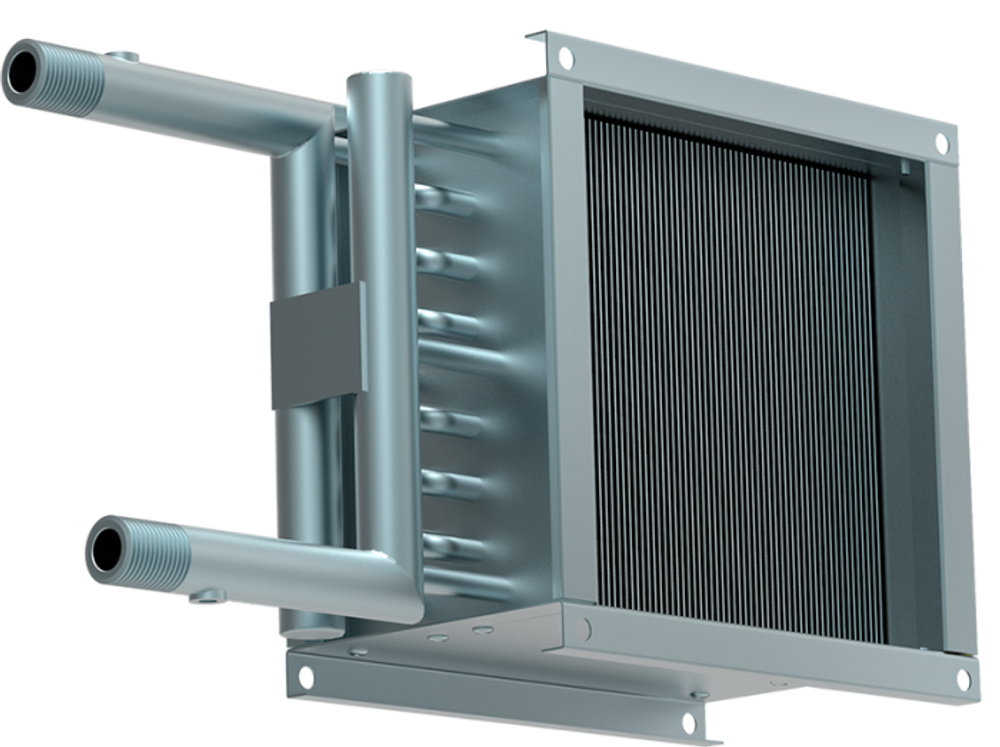 Водяной канальный нагреватель ZILON ZWA 400x400-2