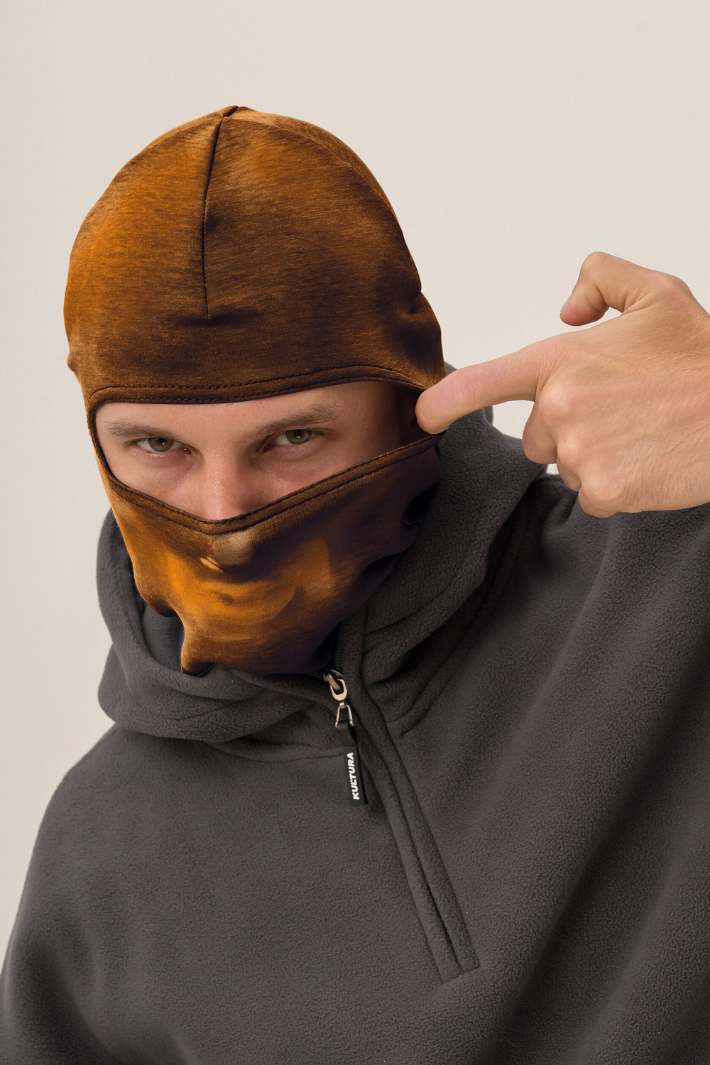 Балаклава KUL'TURA "RORSCHACH" Персик-Шоколад