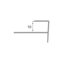 Алюминиевый F-образный профиль ПФ-10 2700 мм