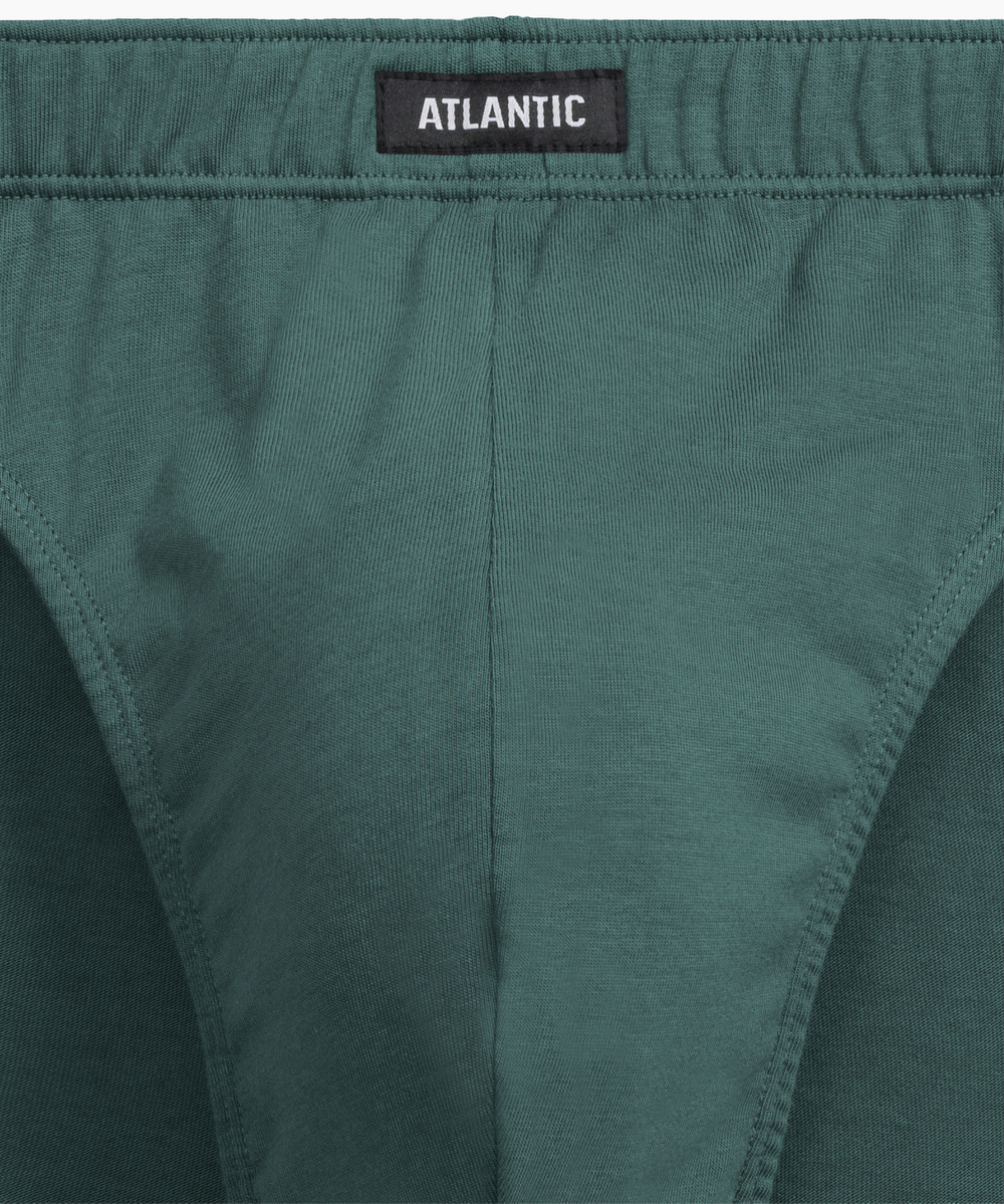 Мужские трусы слипы спорт Atlantic, набор 3 шт., хлопок, черные + зеленые + графитовые, 3MP-186