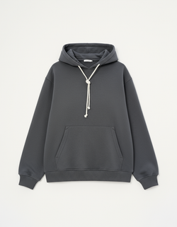 Худи boyfriend из футера с контрастным шнурком