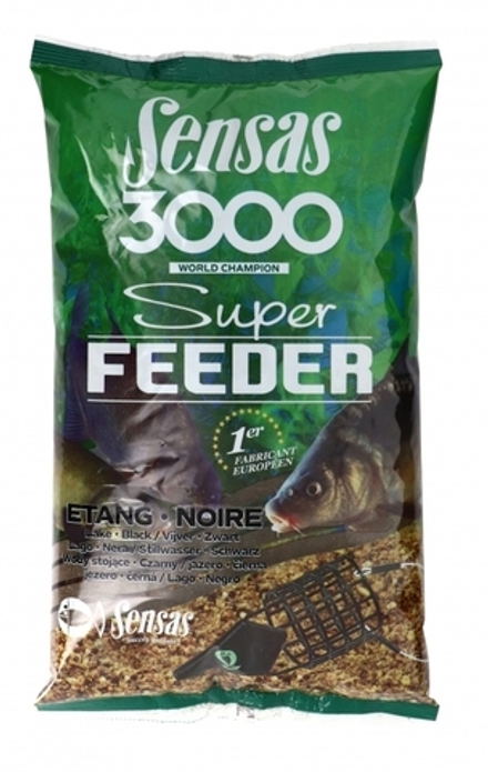 Прикормка Sensas 3000 Super FEEDER LAKE Black 1кг