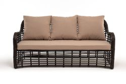 "Ницца" диван из искусственного ротанга трехместный, цвет бронзовый