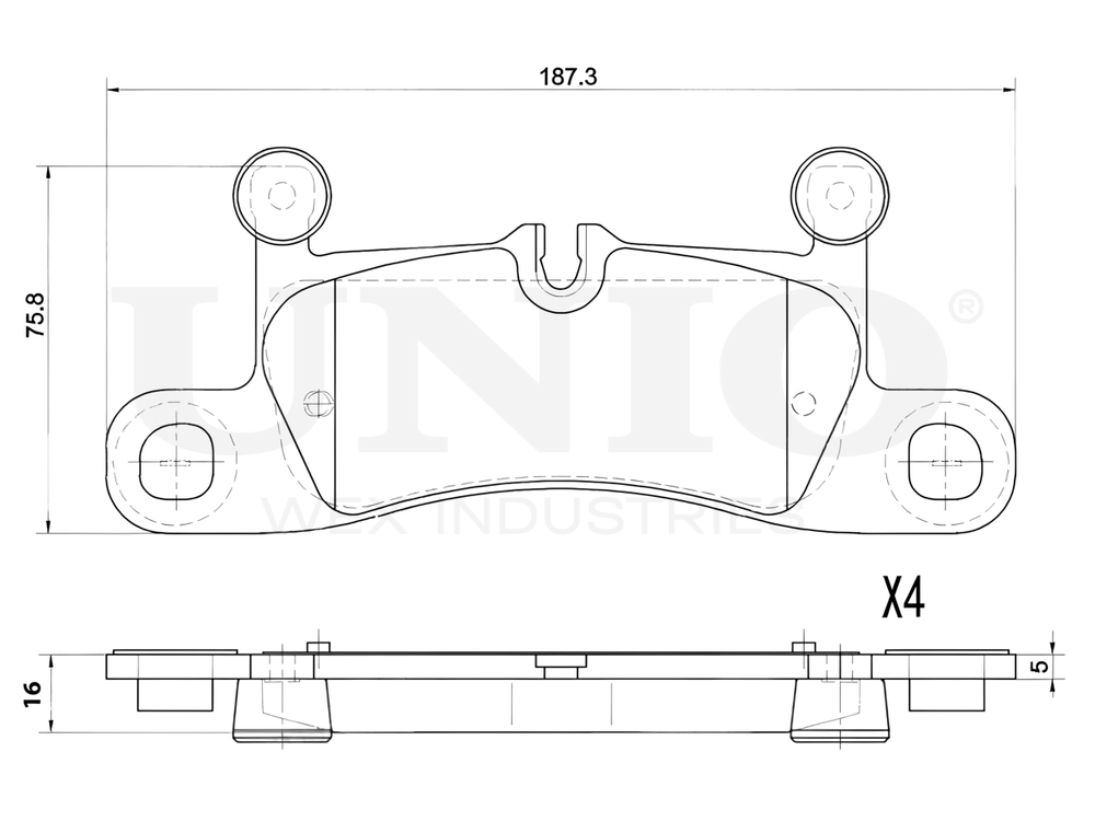 Колодки тормозные диск. задние UNIO BRP-20292