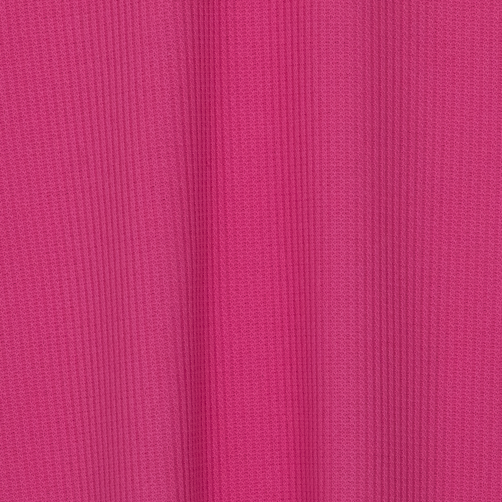 Фактурное вязаное полотно насыщенно-розового цвета (355 г/м2)