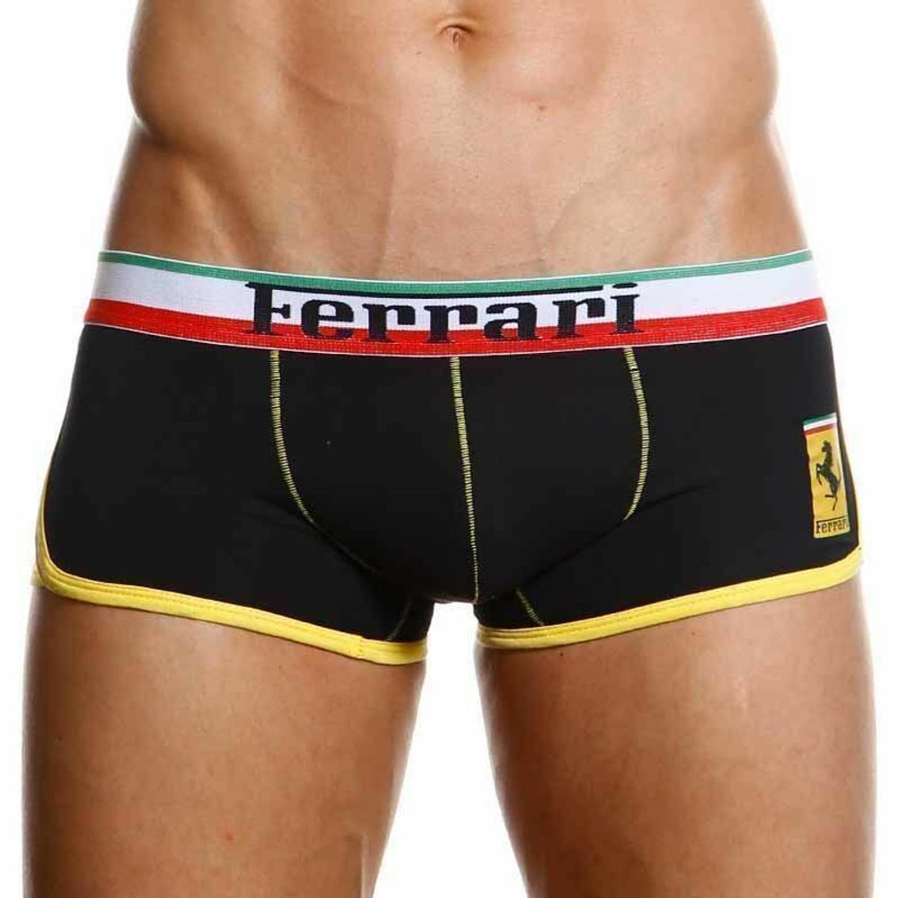 Мужские трусы хипсы черные Ferrari Black