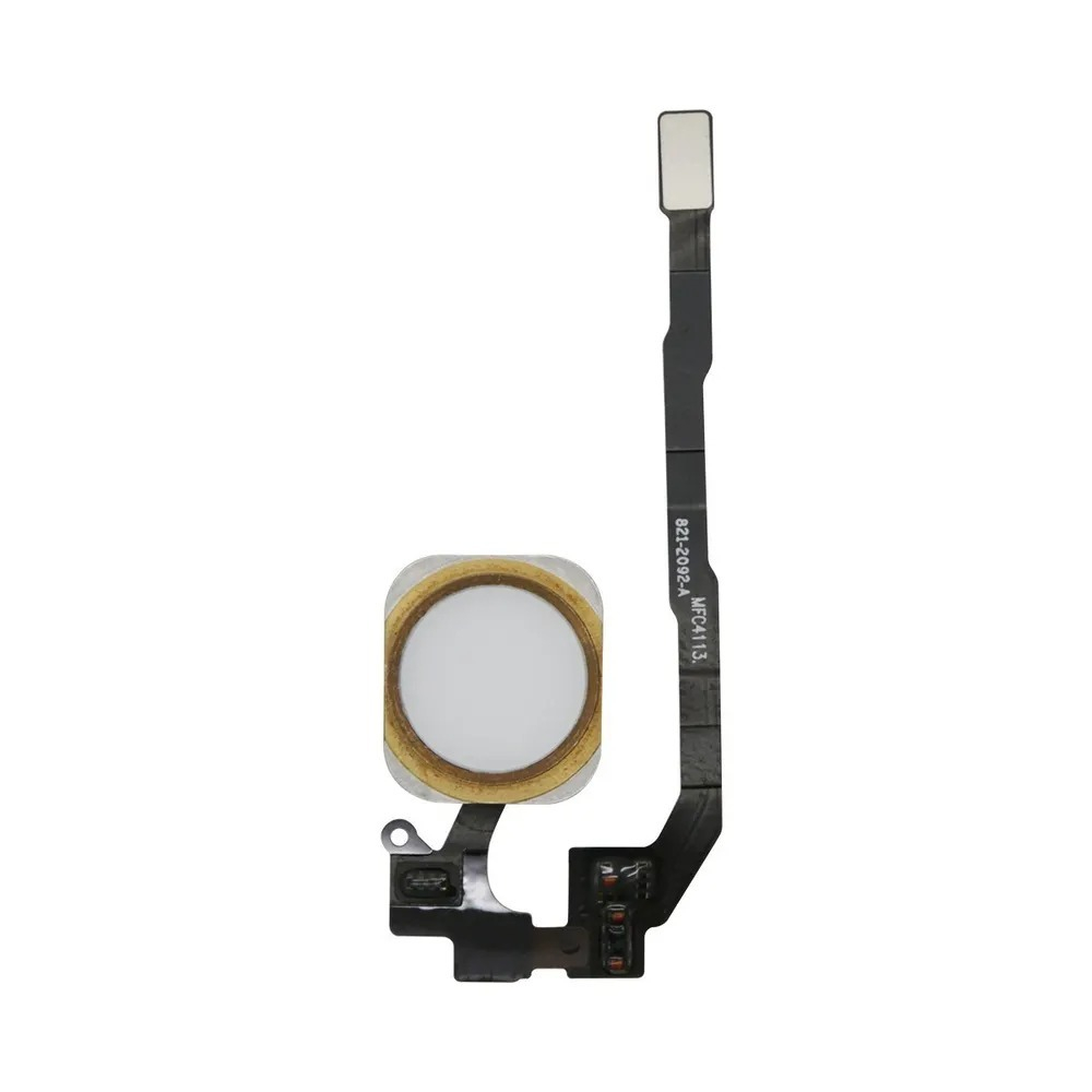 Шлейф для Apple iPhone 5S/SE на кнопку Home в сборе с толкателем Золотой