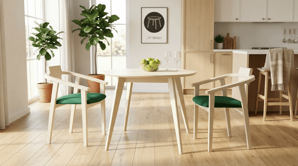 Стол Zip-mebel Сканди К 90, Слоновая кость