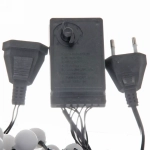 Гирлянда для дома Мишура 4 м, 200 ламп LED, d-1,4 см, черный пров, 8 реж, IP-40, Белый/Синий