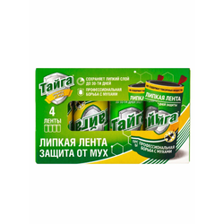Липкая лента Тайга от мух 4 шт
