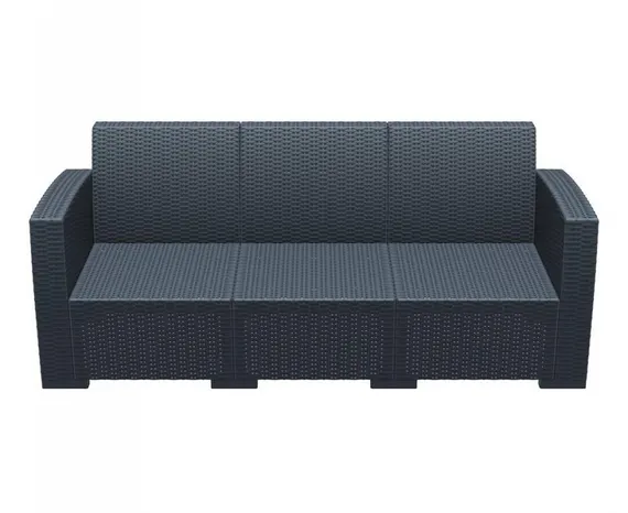Диван пластиковый с подушками Monaco Lounge XL, антрацит