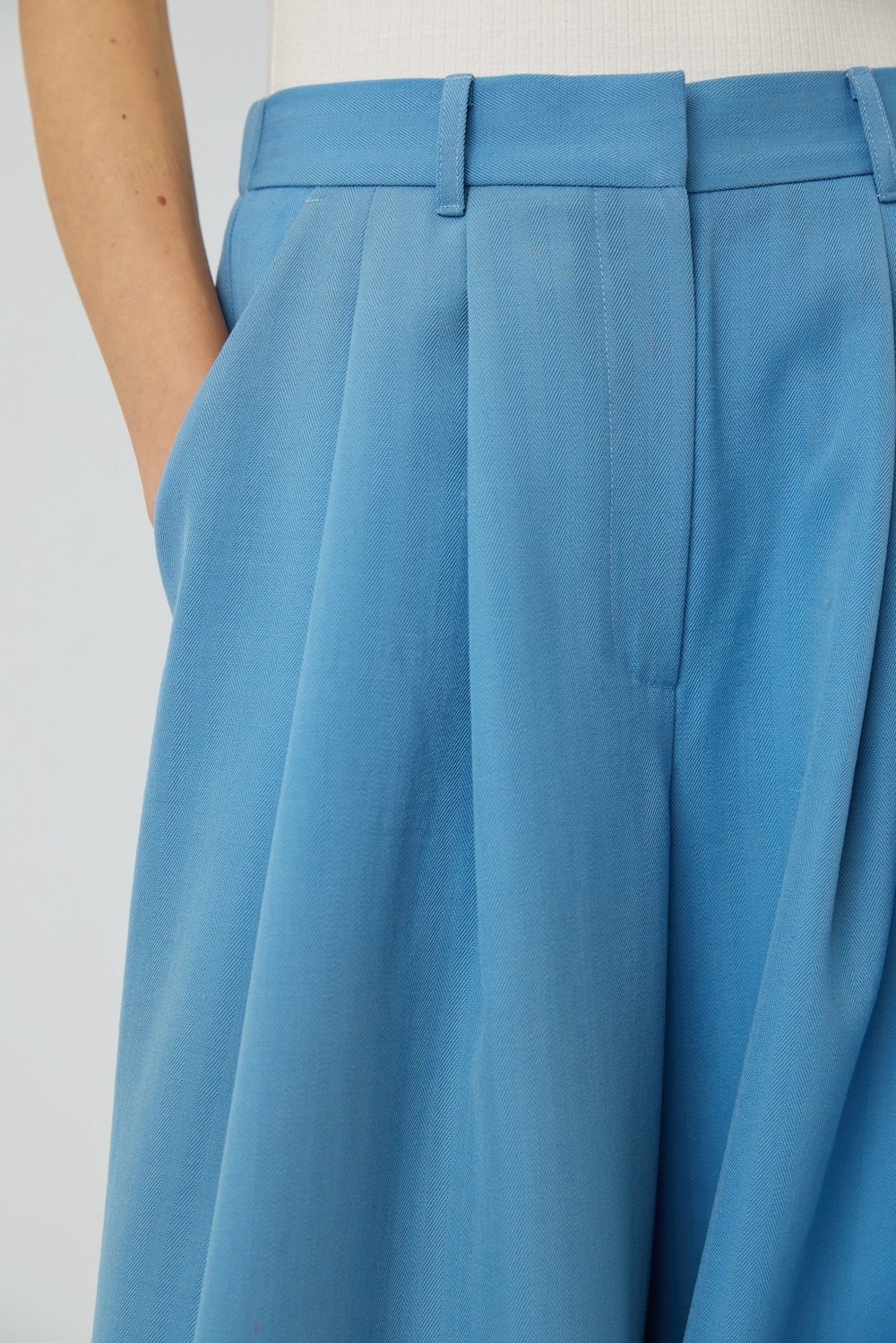 Кюлоты из голубой шерсти