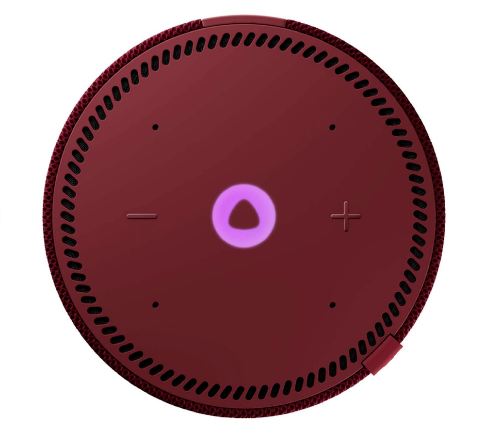 Умная колонка Яндекс Станция Мини с часами с Алисой красный (YNDX-00020R) (h)