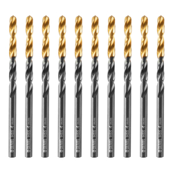 Сверло по металлу, 4 мм, HSS-Tin, Golden Tip, 10 шт. Denzel