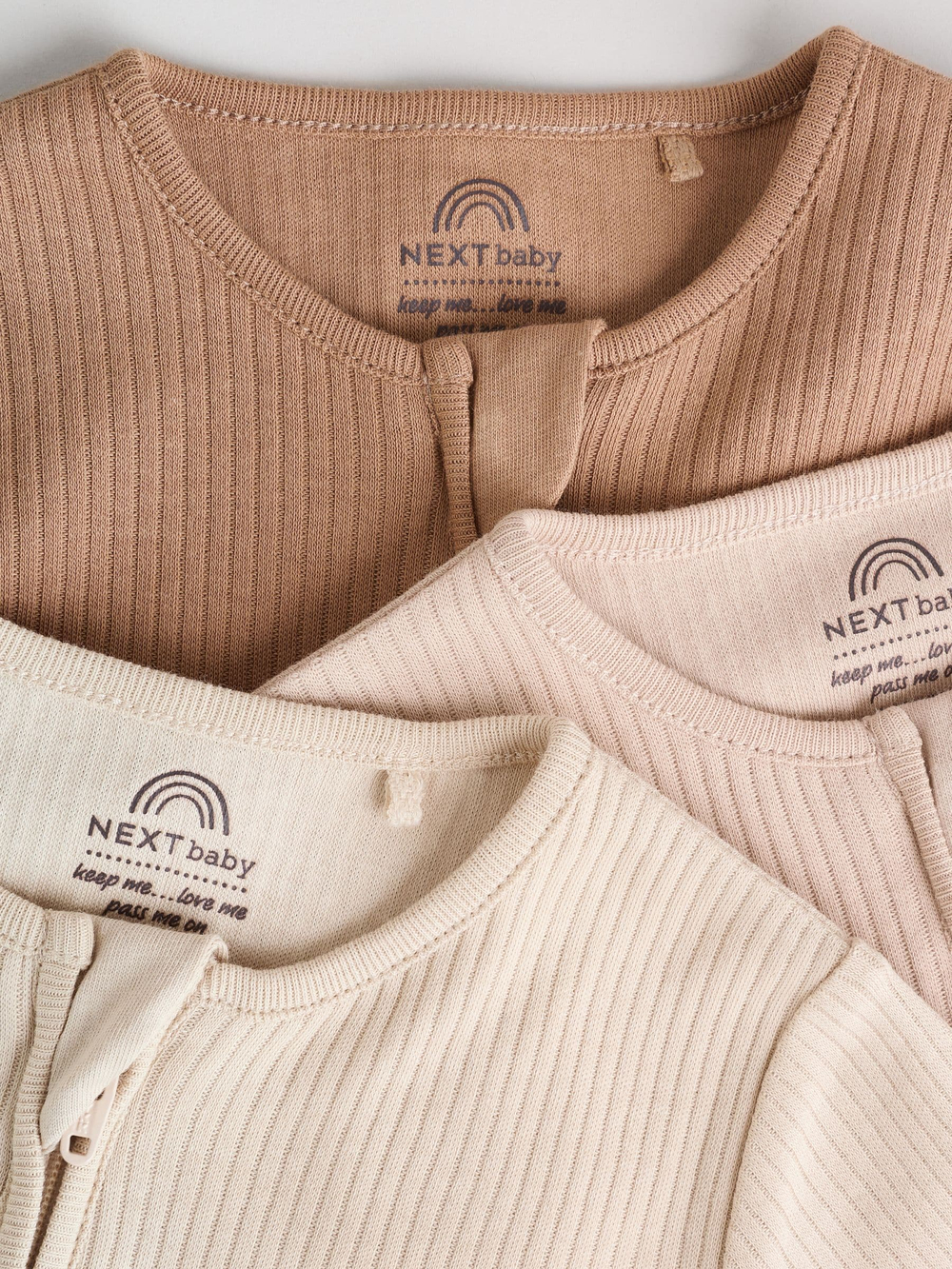 Комбинезон / Cлип для малышей Next AN3-347, 3 шт., Бежевый