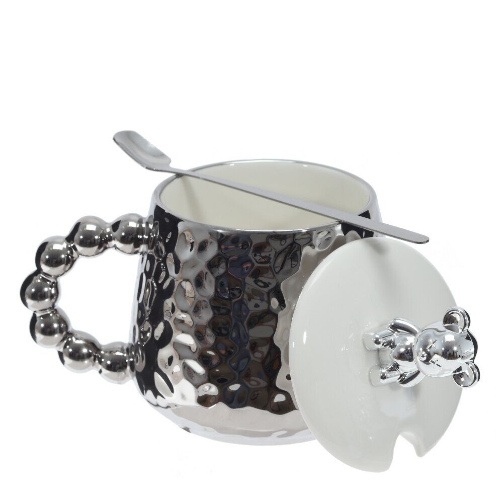 GAEM Кружка с крышкой и ложкой, 400 мл, L14 W10 H13 см, 2в.