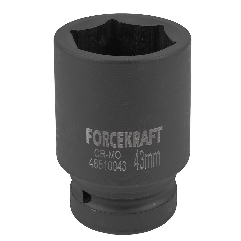 Головка ударная глубокая 1'', 43мм (6гр.) FORCEKRAFT FK-48510043
