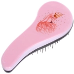 Расческа массажная компактная «ЭКЛЕР», микс 4 дизайна, 18*7,5см (PVC коробка)