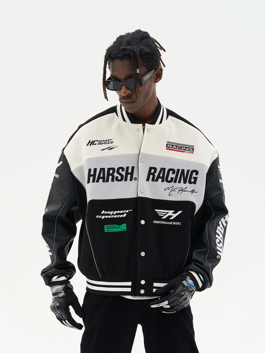 Бомбер HARSHandCRUEL "Racing" V2 Varsity Jacket