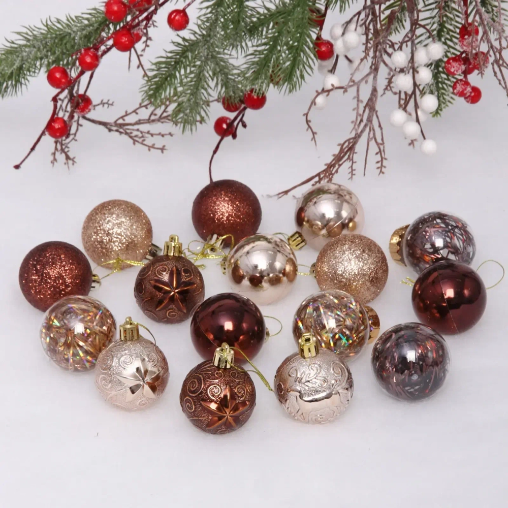 Набор шаров «Волшебный вальс» 5 см (16 предметов), шампань/шоколад