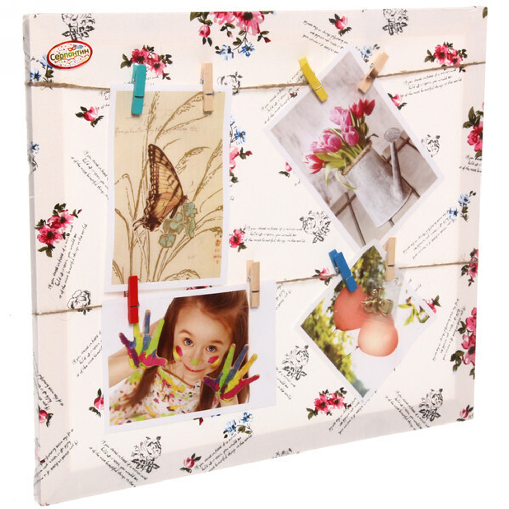 Фоторамка-коллаж 35*40см «Цветы» текстильная