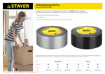 STAYER 48 мм, 10 м, серебристая, армированная лента, Professional (12080-50-10)
