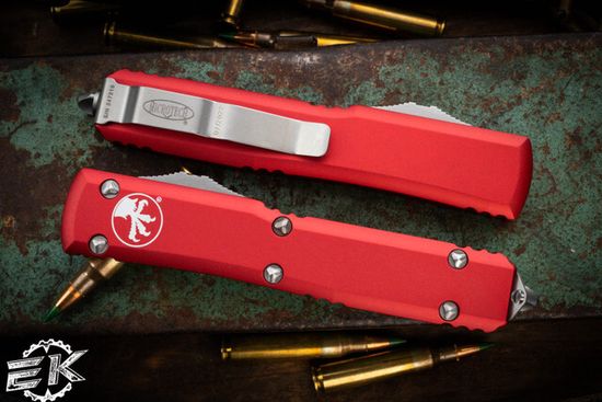 Автоматический нож Microtech Ultratech 121-10RD c клинком из стали M390, рукоять алюминий