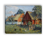 "Сельские дома", художник Богданов-Бельский, картина