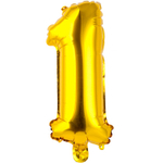 Шар фольгированный Цифра 1 35 см (Золотой)
