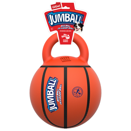 Gigwi JUMBALL игрушка для собак мяч баскетбольный c ручкой 26 см