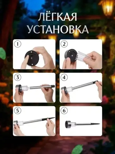 Уличный светильник на солнечной батарее, фонарь уличный, cадовые светильники на солнечных батареях Dortmund