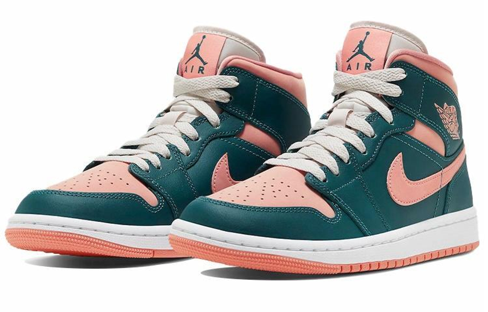 Кроссовки Jordan Air Jordan 1 Mid "Dark Teal Green" (Женская размерная сетка)