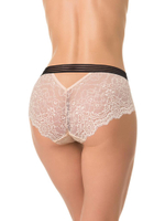 Женские ажурные трусики-слипы (Размер: XL) (Цвет: белый с серым)